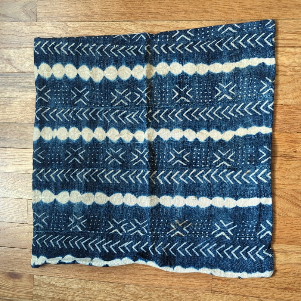 Indigo Mudcloth Pillow Cover